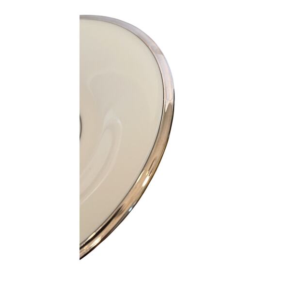 Lenox Solitaire Ivory China Platinum Rimmed Saucer 6 Inch - Picture 9 of 11